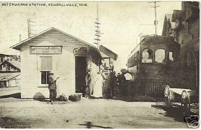 xxxxxxxxInterurban passes Kendallville IN depot