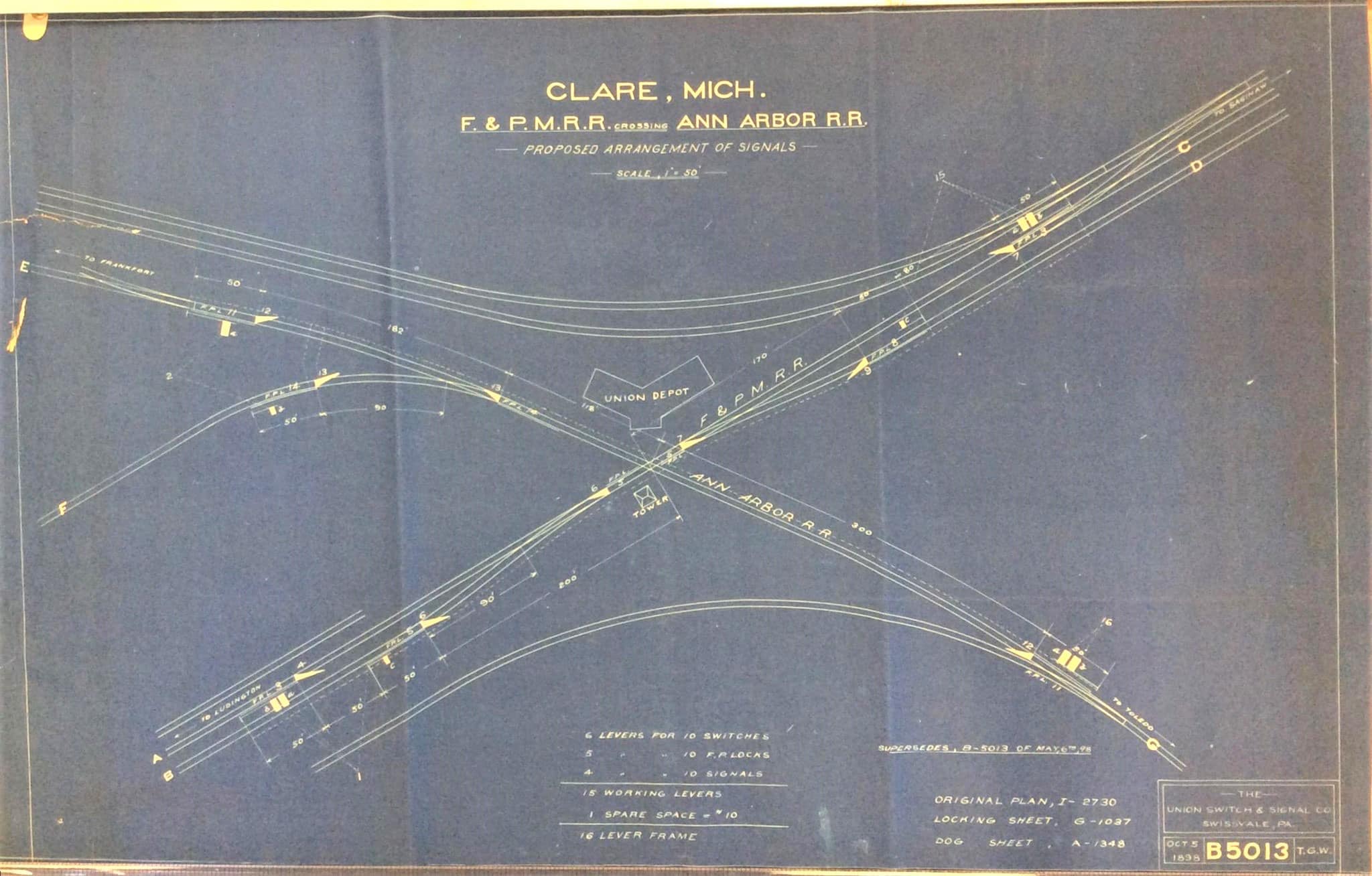 Clare Railroad Blue Print