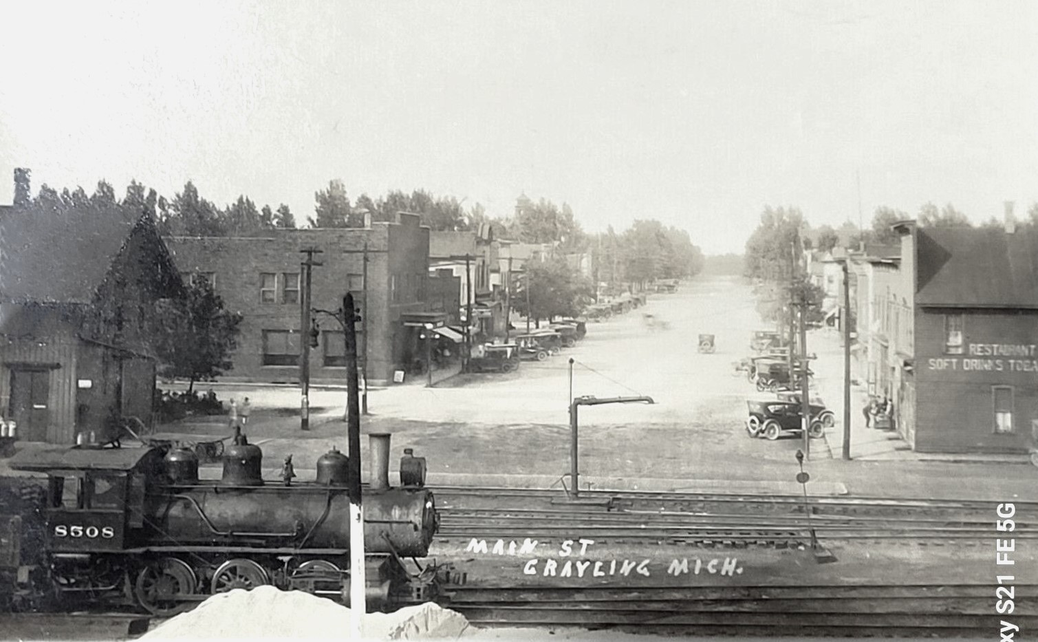 Looking east across the Michigan Central Railroad