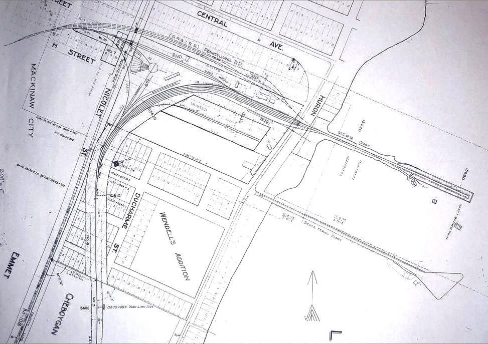 Mackinaw City track diagram