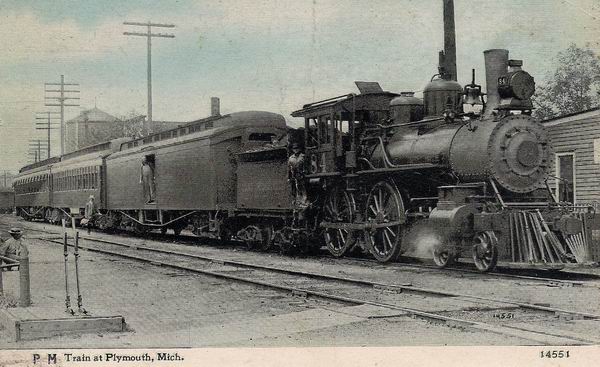 Plymouth MI Depot with train