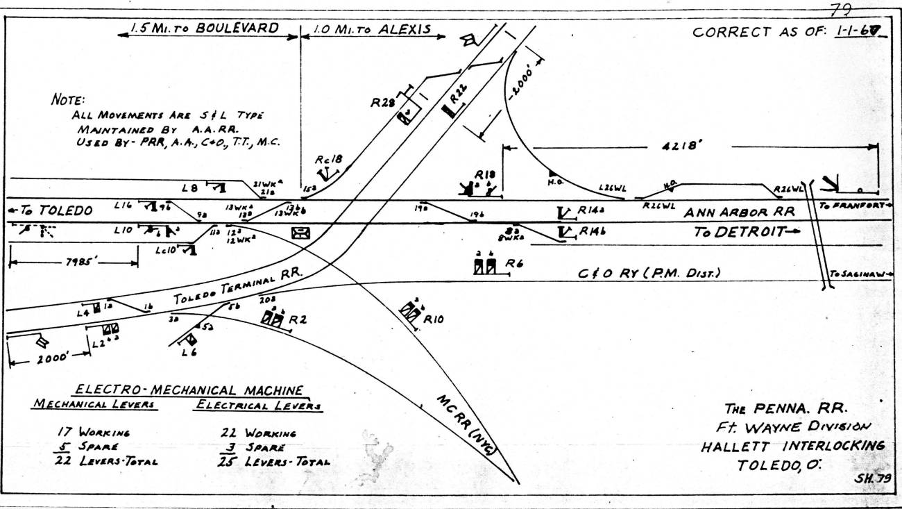 PRR Hallet Tower Diagram