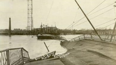 Bristol Street Bridge Destroyed by Flood