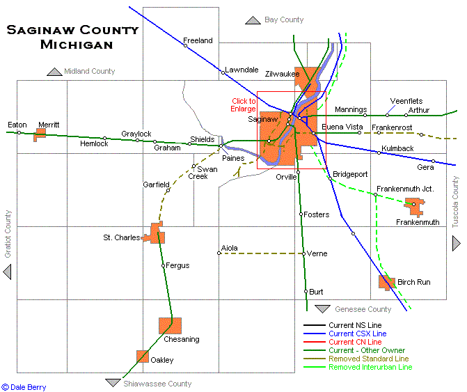 Saginaw County Map