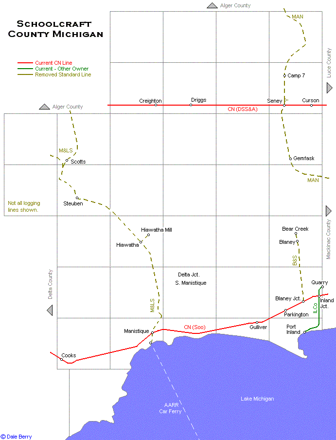 Schoolcraft County Map