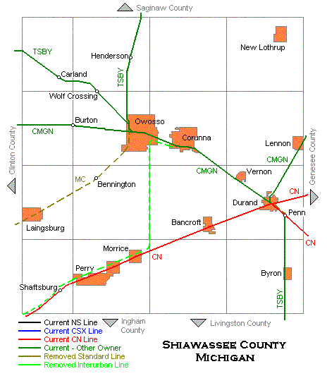 Shiawassee County Map