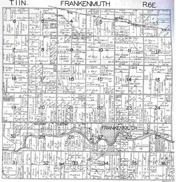 Frankenmuth Twp MI Platt Map